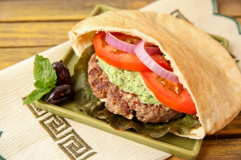Greek Lamb Burgers