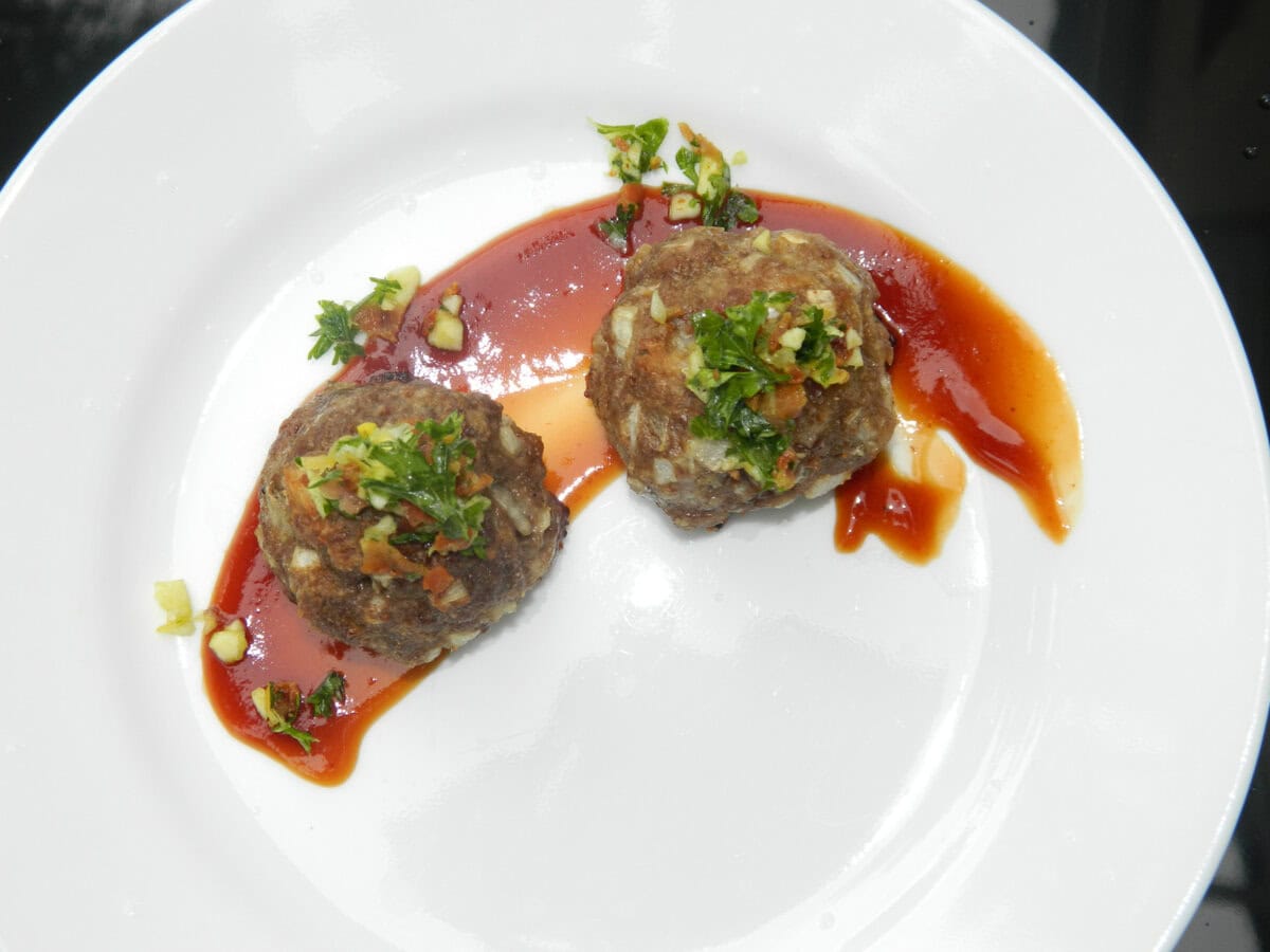 Deconstructed Meatloaf with Bacon Gremolata