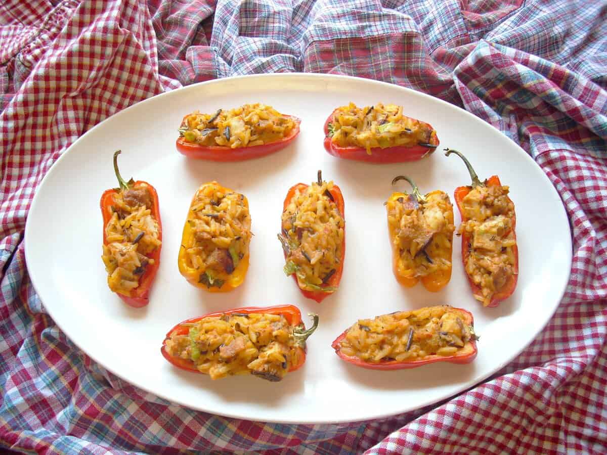 Northern “Jambalaya” Stuffed Mini Peppers