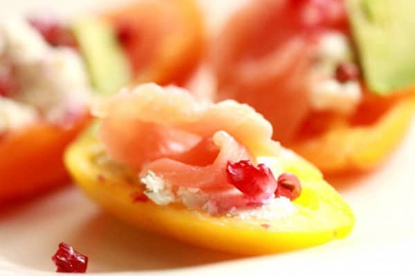 smoked salmon peppers