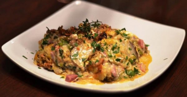 Ham, Potato and Butternut Squash Gratin