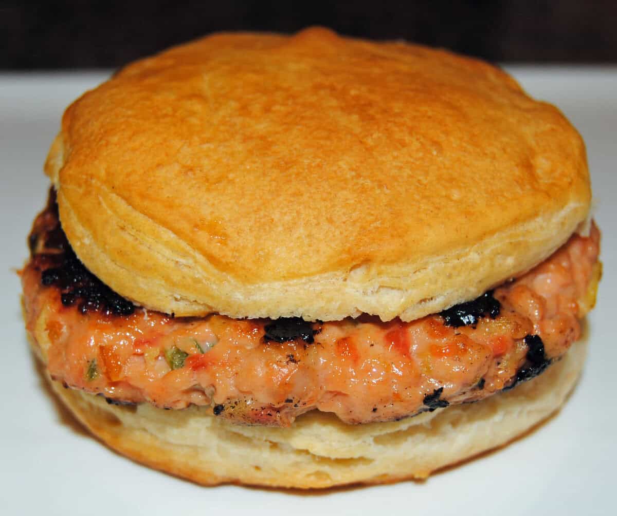 Sweet and Smokey Salmon on Biscuits