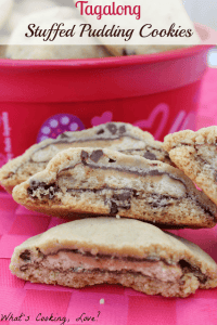 Tagalong Stuffed Pudding Cookies