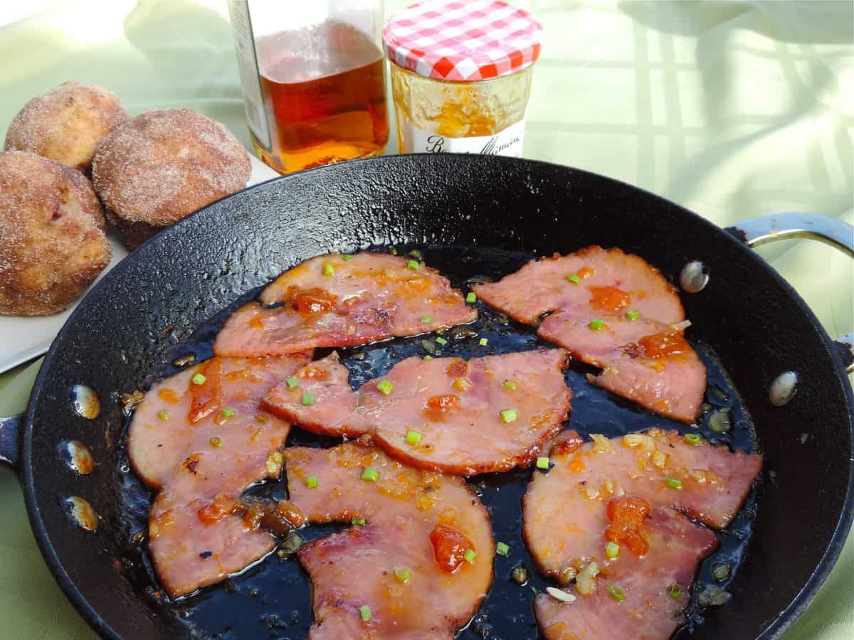 apricot bourbon glazed ham