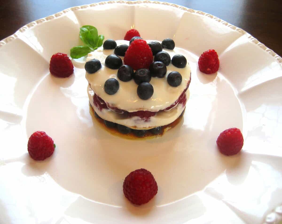 berry crepe cake