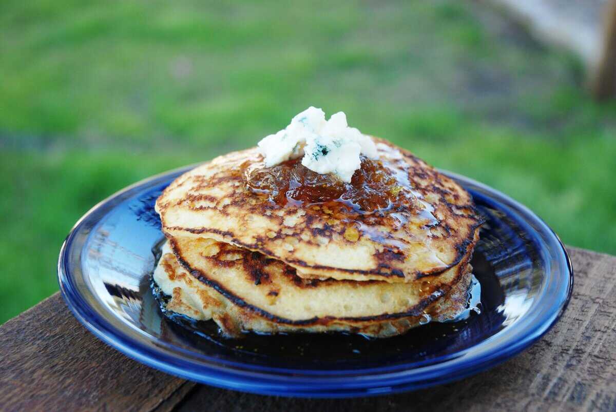 blue cheese pancakes