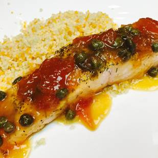 poached salmon