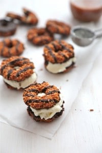 Two Bite Samoas Ice Cream Sandwiches