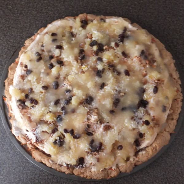 Carrot Cake Gingerbread dessert pizza