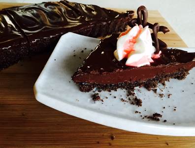 Raspberry Dark Chocolate Truffle Tart
