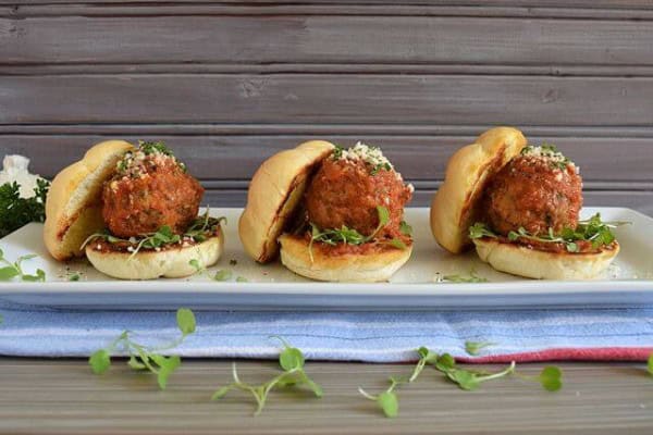 Tomato Gravy Meatball Sliders