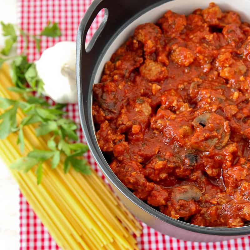 Italian Sausage Spaghetti Sauce – Throwback Thursday