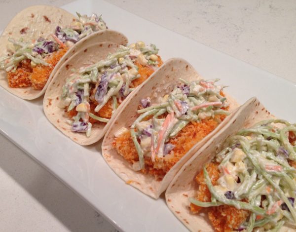 buffalo blue cheese fish tacos