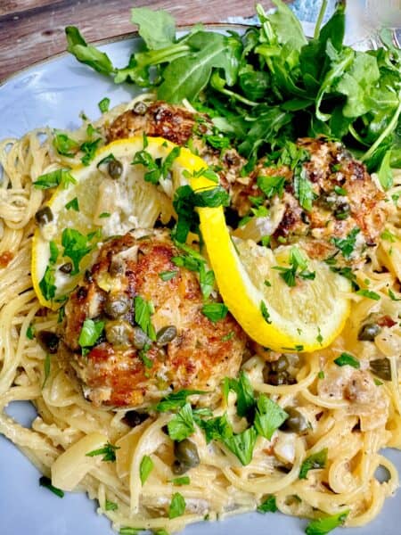 Chicken Piccata Meatball Pasta
